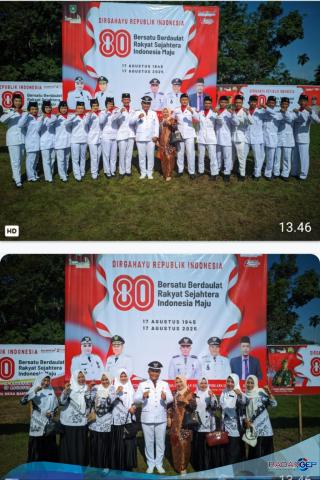 Pemerintah Desa Bantan Tengah Gelar Upacara Peringatan HUT ke-80 RI